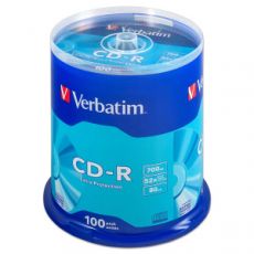 Диск CD-R Verbatim 700Mb 52x DataLife+ Cake Box (100шт)